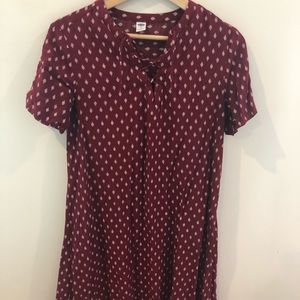 Burgundy criss cross dress